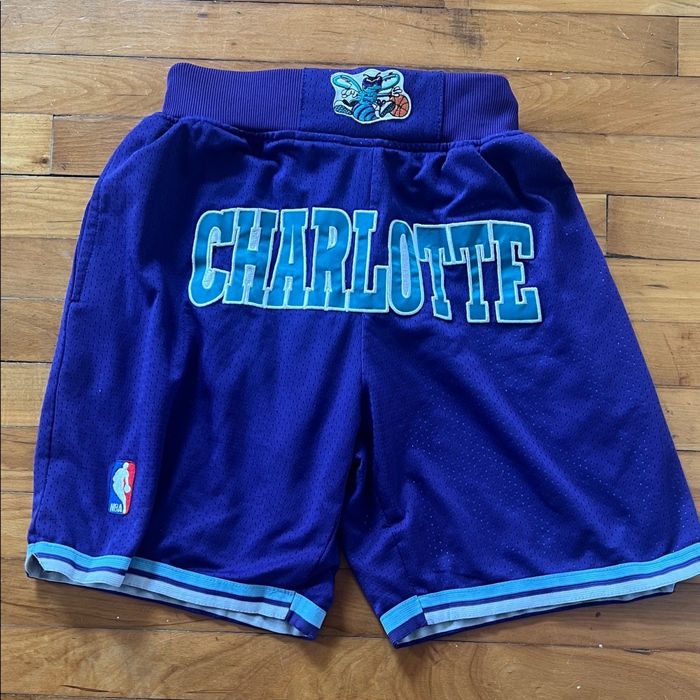 Just Don Charlotte Basketball Shorts - Purple and Teal